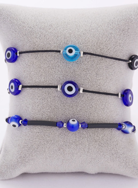 Turkey Blue Eye Bracelet Women Handmade Woven Rope Chain