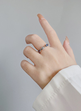 Original 925 Sterling Silver Smile Face CZ Rings For Women