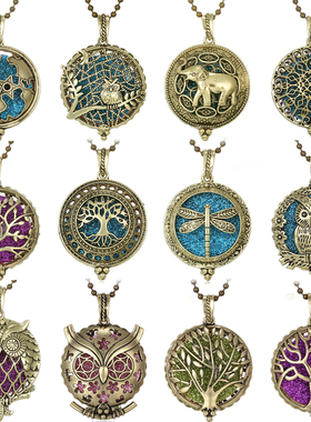 Aroma Diffuser Necklace Aromatherapy Jewelry Pendant Tree