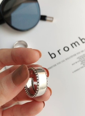 2023 Sterling Silver Wide Rings for Women  Accessories