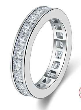 100% Real Natural Moissanite Ring for Women Fine Anillos De