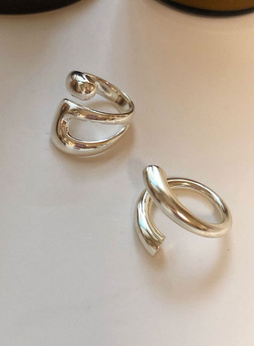 Minimalist Silver Colour Ring for Women Fashion Creative