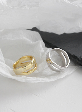 2024 New Silver Color  Trendy Elegant Twist Two Circle