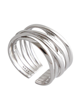 2023 New Silver Color  Rings Creative Multilayer Winding