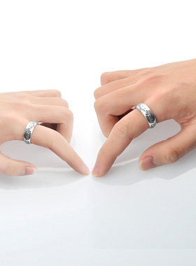 Retro Style 925 Thai Silver Rings Lovers Ring Solid Silver