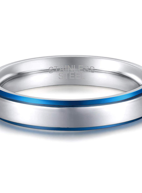 2023 2mm Stainless Steel Rings Two-Tone Polished Beveled