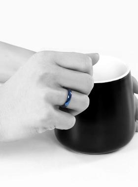 Somen 4mm Titanium Black Rings For Men Women Fashion