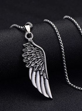 Hot Fashion Feather Men Pendant Necklace Punk Vintage