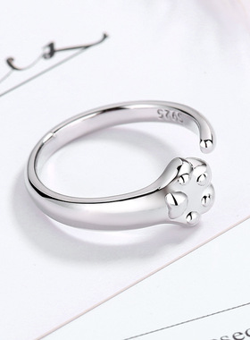 New in 925 Sterling Silver Cat Paw Rings For Women Luxury