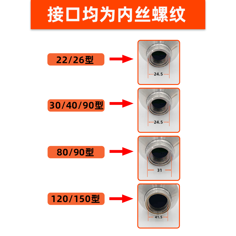 打药机农用三缸柱塞泵储气瓶不锈钢气吸气室喷雾机气缸配件 - 图2