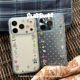 PlayBluee Original Afro Small Pattern Frosted Phone Case Suitable for 17pro Huawei Magnetic Suction