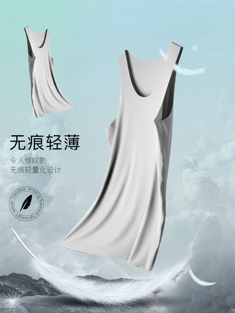 猫人男士背心莫代尔冰感无痕打底衫 猫人万暖吊带/背心/T恤