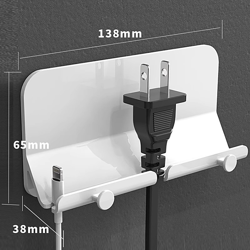 【加厚超粘】粘贴式手机支架墙面挂钩架免钉多场景充电壁挂架手机平板通用遥控器托架浴室卧室客厅家用置物架 - 图2