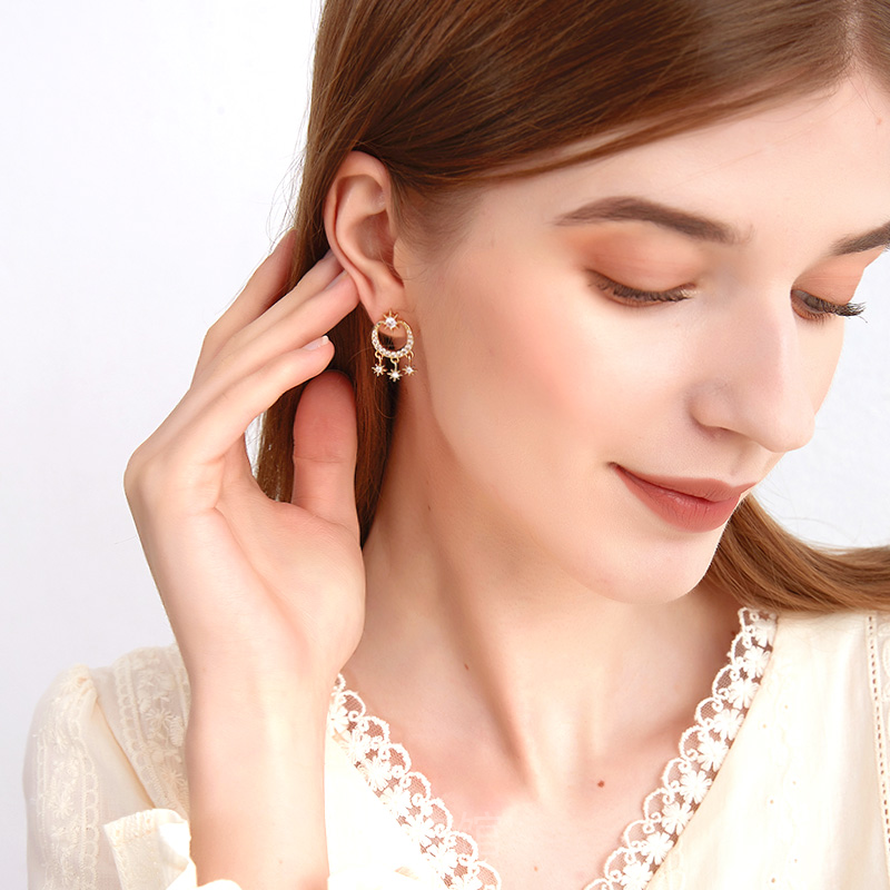 【清仓折扣】星星耳钉女简约气质耳环精致短款耳坠韩国网红耳饰,淘宝优惠券,粉丝福利购,淘宝优惠卷