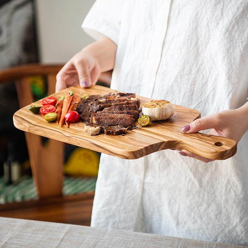 Bill.F橄榄木日式西餐具高档牛排餐盘水果板拍照上菜板拼盘切面包,淘宝优惠券,粉丝福利购,淘宝优惠卷