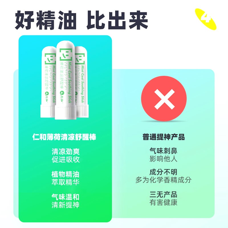 仁和清凉舒醒棒犯困清醒清新使用醒目鼻通神器使用清醒棒品质 - 图3