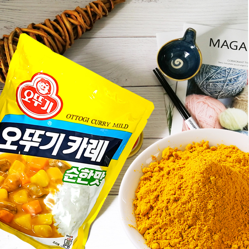 韩国进口不倒翁原味咖喱粉酱韩式黄咖喱饭酱料1kg*10袋整箱商用-图0