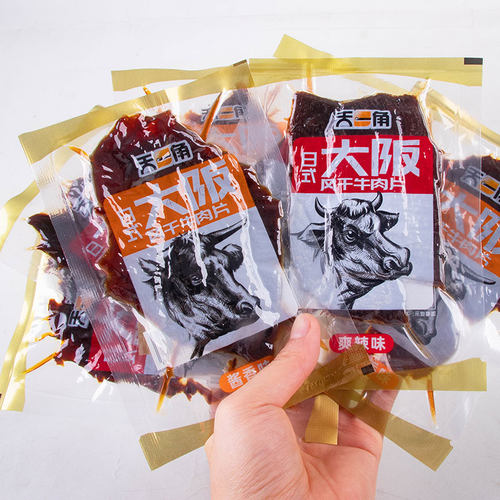 天一角牛肉干日式大阪大板刀风干牛肉片酱香味辣味天一角卤牛肉干 - 图2