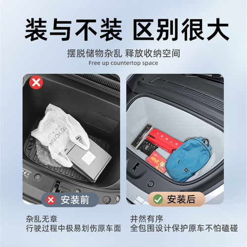 26款特斯拉Model3焕新版ModelY前备箱垫Model y配件ModelYL用品25 - 图0