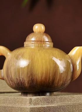 披毛犀非料竹丝纹鱼籽纹茶壶套装