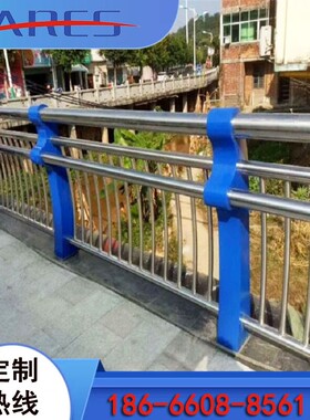 不锈钢桥梁护栏人行道隔离围栏不锈钢复合管护栏镀锌钢管防撞栏杆