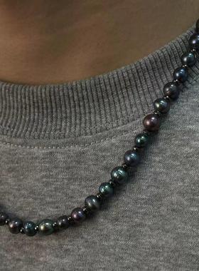 ONEPART幻彩天然黑珍珠项链
