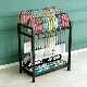 Badminton racket court display storage rack
