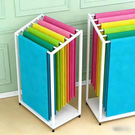 Black yoga mat storage rack fitness equipment storage basket yoga mat dance studio rack removable storage rack