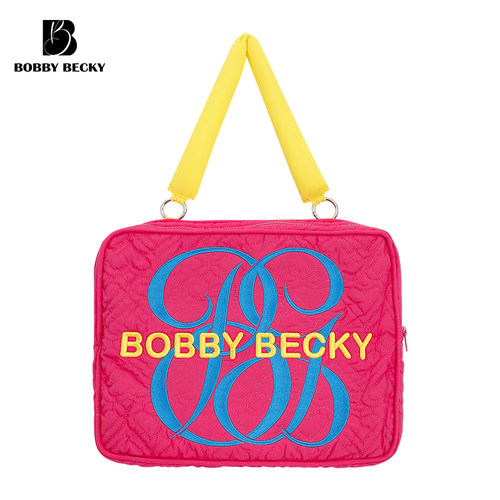BOBBYBECKY多巴胺色系收纳电脑包手提包撞色包包通勤包可爱糖果色 - 图1