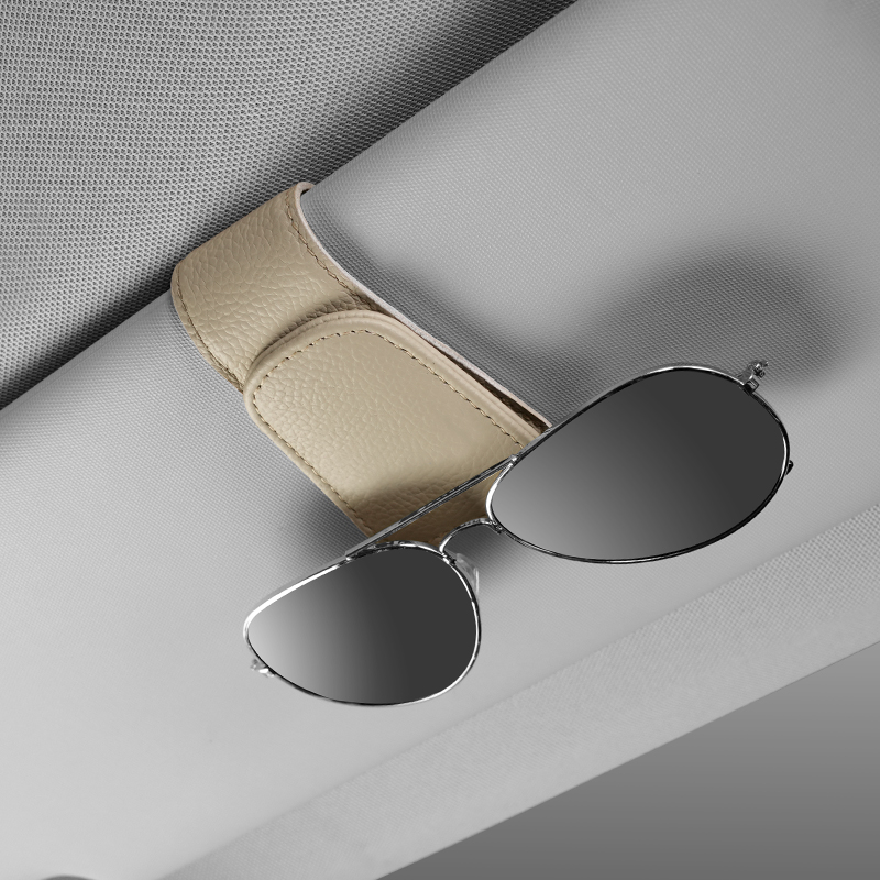 车载眼镜夹汽车遮阳板车用车内隐形太阳磁吸眼镜盒高级车上眼镜架 - 图1