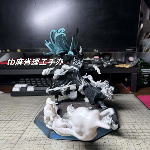 鬼灭之刃简刻gk霞柱时透无一郎手办九柱模型动漫摆件周边生日礼物 - 图1