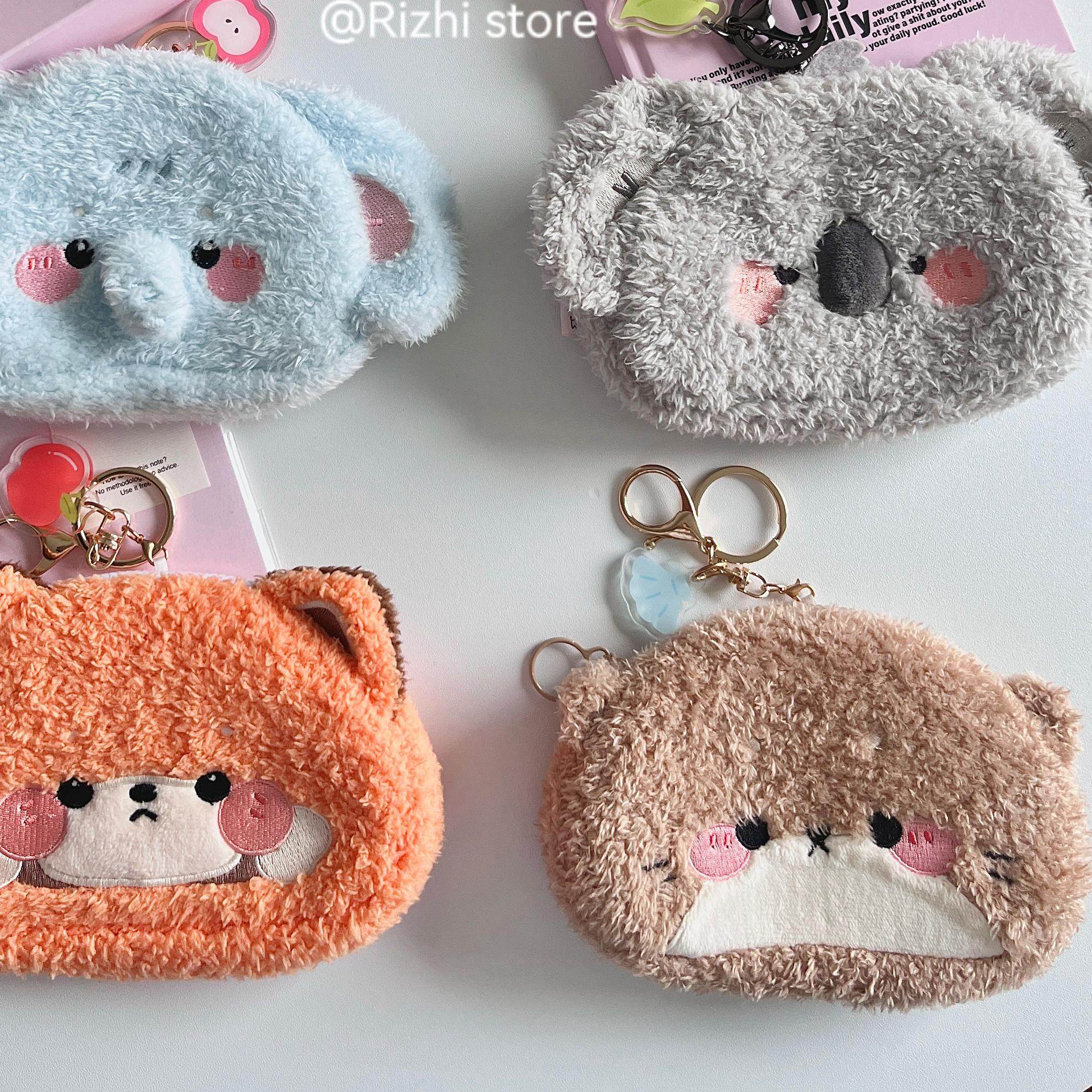 日稚商店毛绒小动物零钱包女迷你可爱耳机包儿童卡包便携收纳包,淘宝优惠券,粉丝福利购,淘宝优惠卷