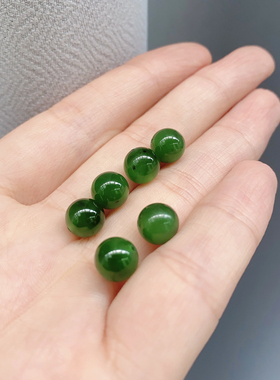 天然新疆和田玉碧玉单珠手饰