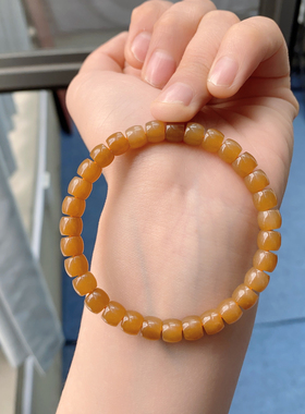 天然和田玉且末糖直切手链