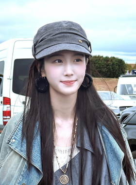 日系老钱风显脸小马术帽女春秋