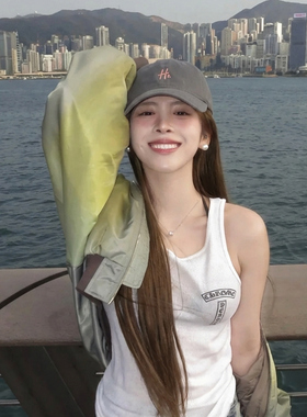 韩版H字母刺绣显脸小棒球帽女