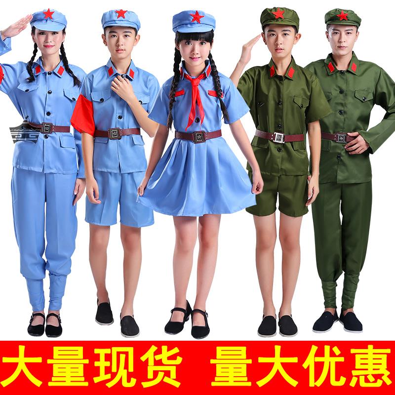 小红军衣服儿童演出服小八路军红卫兵女新四军红星闪闪舞蹈表演服