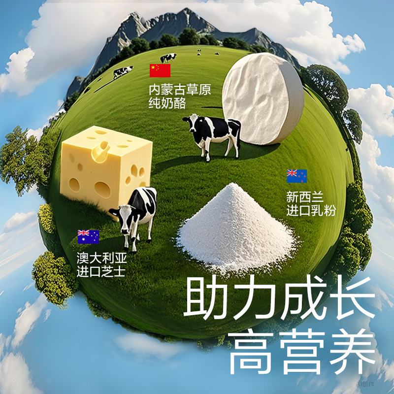 光合星球高钙芝士奶酪块儿童营养三角奶酪棒无添加蔗糖健康零食