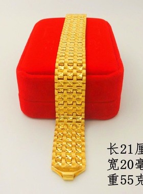 沙金手链男霸气时尚大气男女手表链同款手链