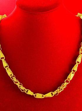 麻花链越南沙金男女同款栗米圆环礼物送男友霸气镂空专柜礼品