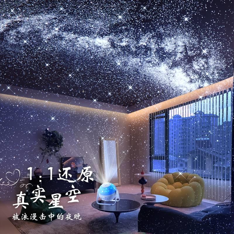 星空投影仪满天星星光直播间动态氛围灯高级感卧室睡眠浪漫小夜灯-图0