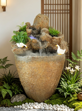 户外庭院风水轮假山鱼池招财摆件