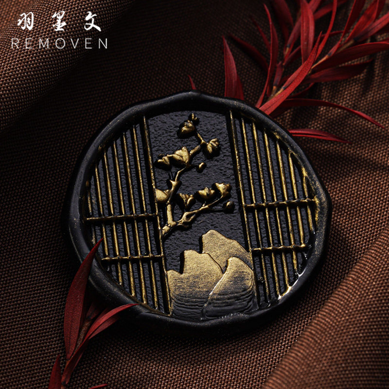 【羽墨文原创】火漆印章头浮雕磨砂框中景系列密封蜡装饰火蜡封印 - 图2