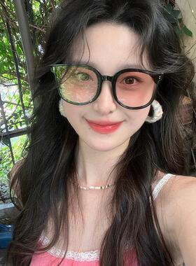 2025新款太阳眼镜女高级感多巴胺风腮红眼镜素颜神器旅行拍照太阳