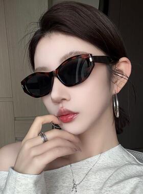覆古猫眼2025新款抗UV玳瑁方圆脸高级感太阳眼镜女士辣妹太阳眼镜