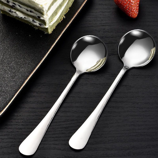 Stainless steel spoon large long handle spoon adult children's soup spoon eating spoon watermelon spoon spoon household use