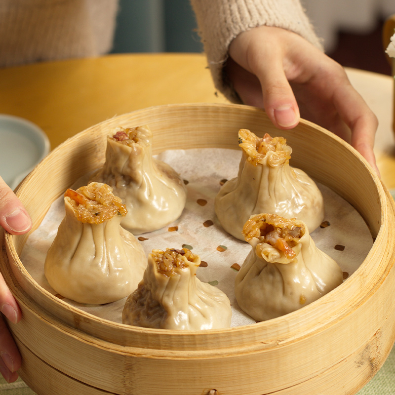 同庆楼糯米烧麦早餐半成品速冻面点蒸煮食品早饭虾仁纸皮大烧卖包-图2