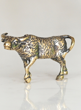 纯铜十二生肖牛迷你小水牛小摆件