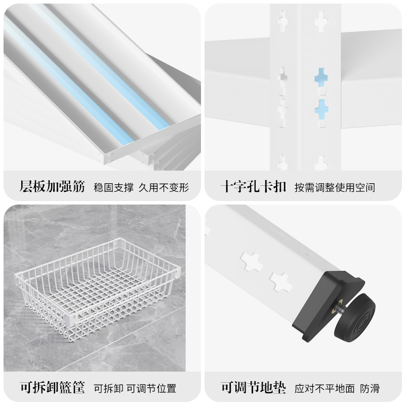 衣架置物架自由组合衣柜开放式衣帽架卧室货架开放式储物钢架结实 - 图3