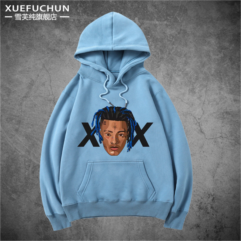 百搭奥弗洛 XXXTENTACION衣服连帽卫衣男女休闲外套百搭潮上衣-图0